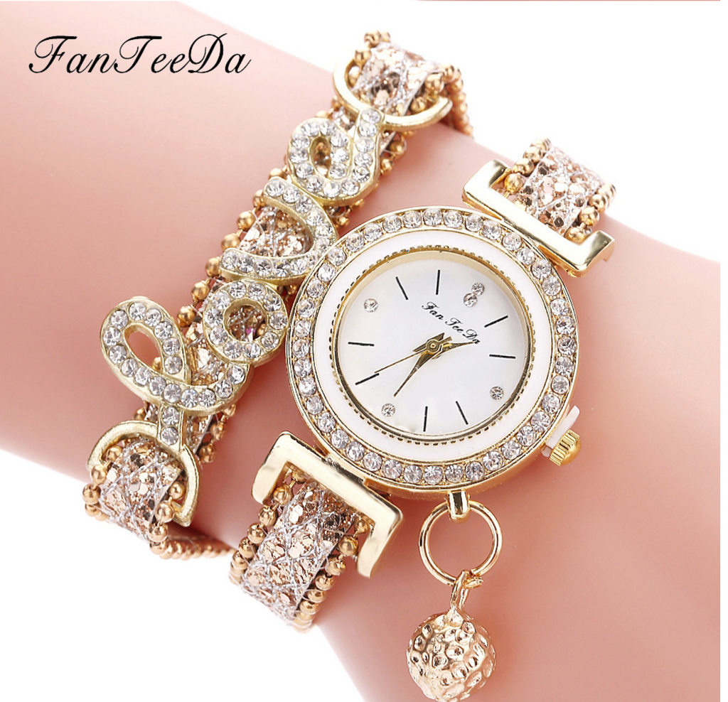 Love Wrist Faux Stone Watch
