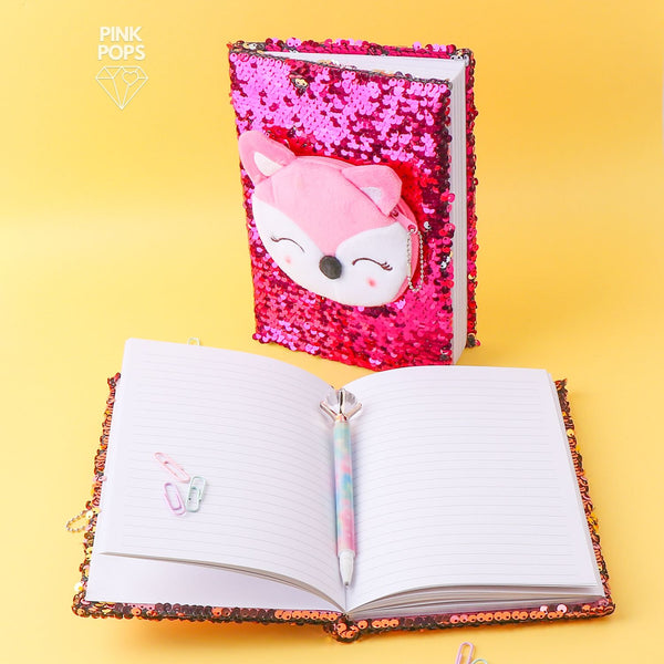Sequin Journal With Pouch
