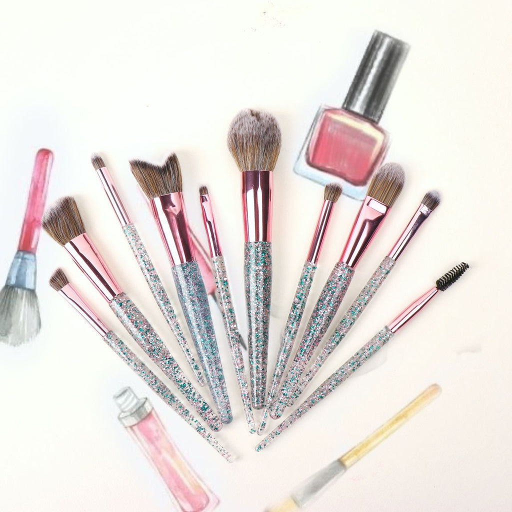 Shimmering Makeup Brush Set