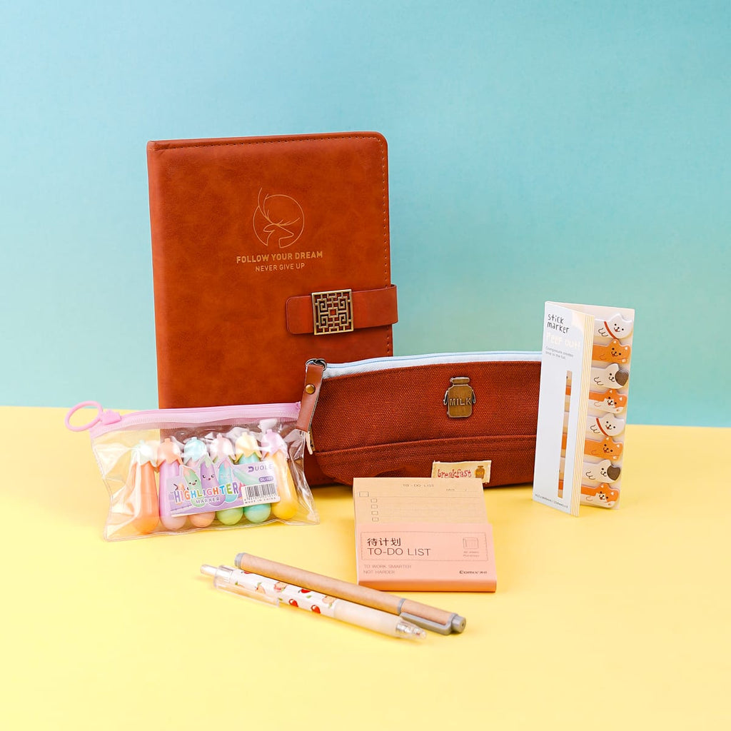 12 in 1 Brown Stationary Deal