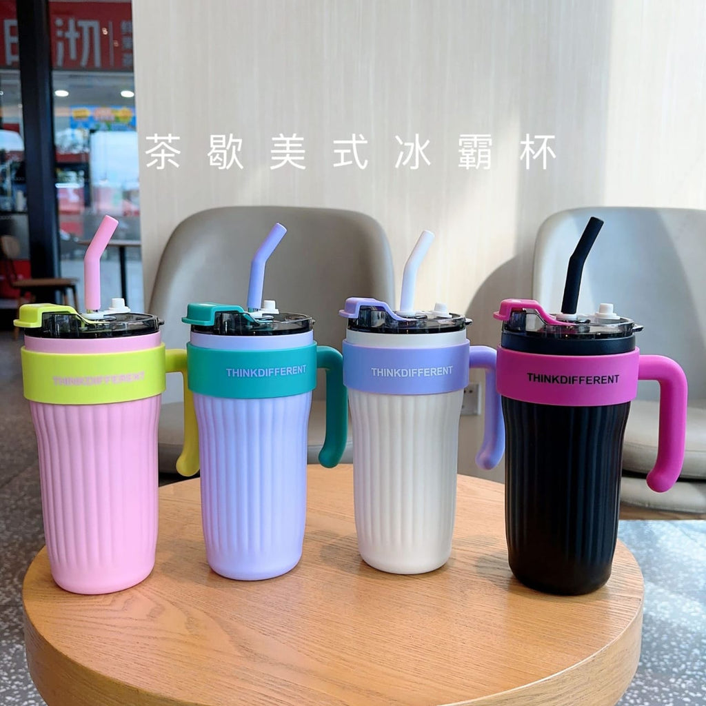 Giant Thermos Cup With Straw