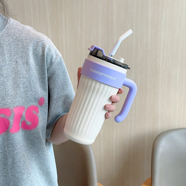 Giant Thermos Cup With Straw