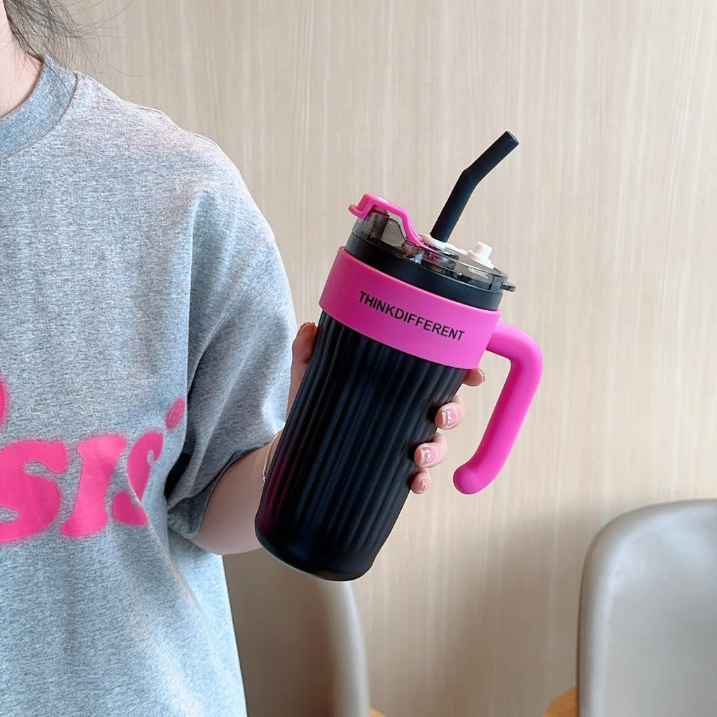 Giant Thermos Cup With Straw