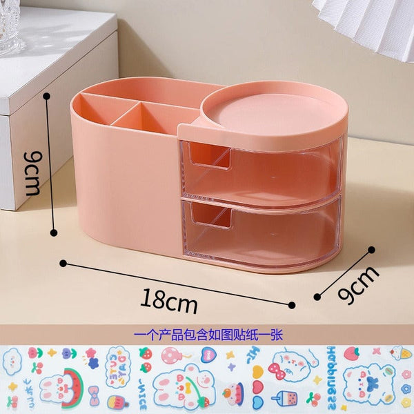 Multiple Compartments Cosmetic and Stationery Storage Box Large