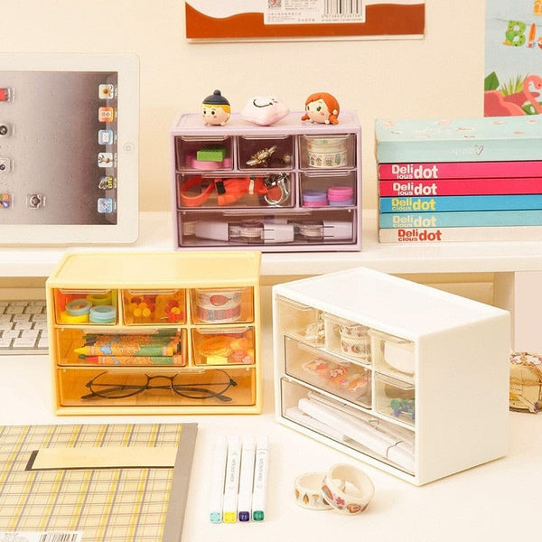 Transparent Storage Box Rack Drawer Set