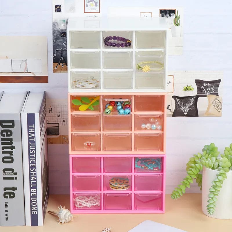 Transparent Storage Box Rack Drawer Set
