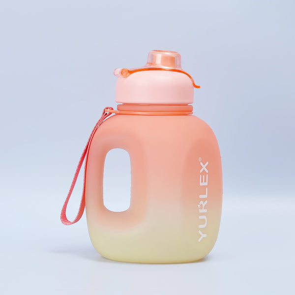 Portable Gradient Color Sports Water Bottle with Handle