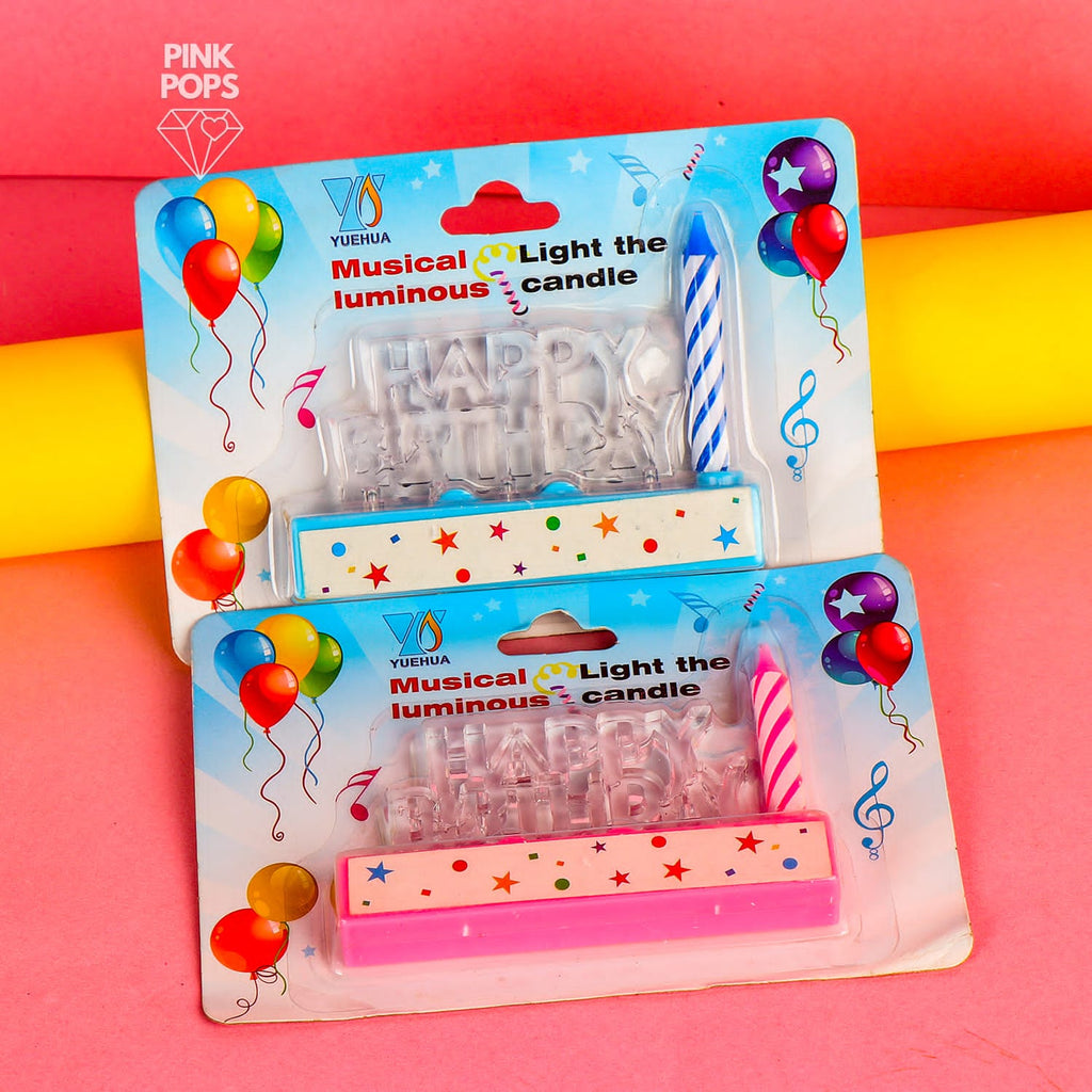 Happy Birthday Musical Candle pinkpops.pk