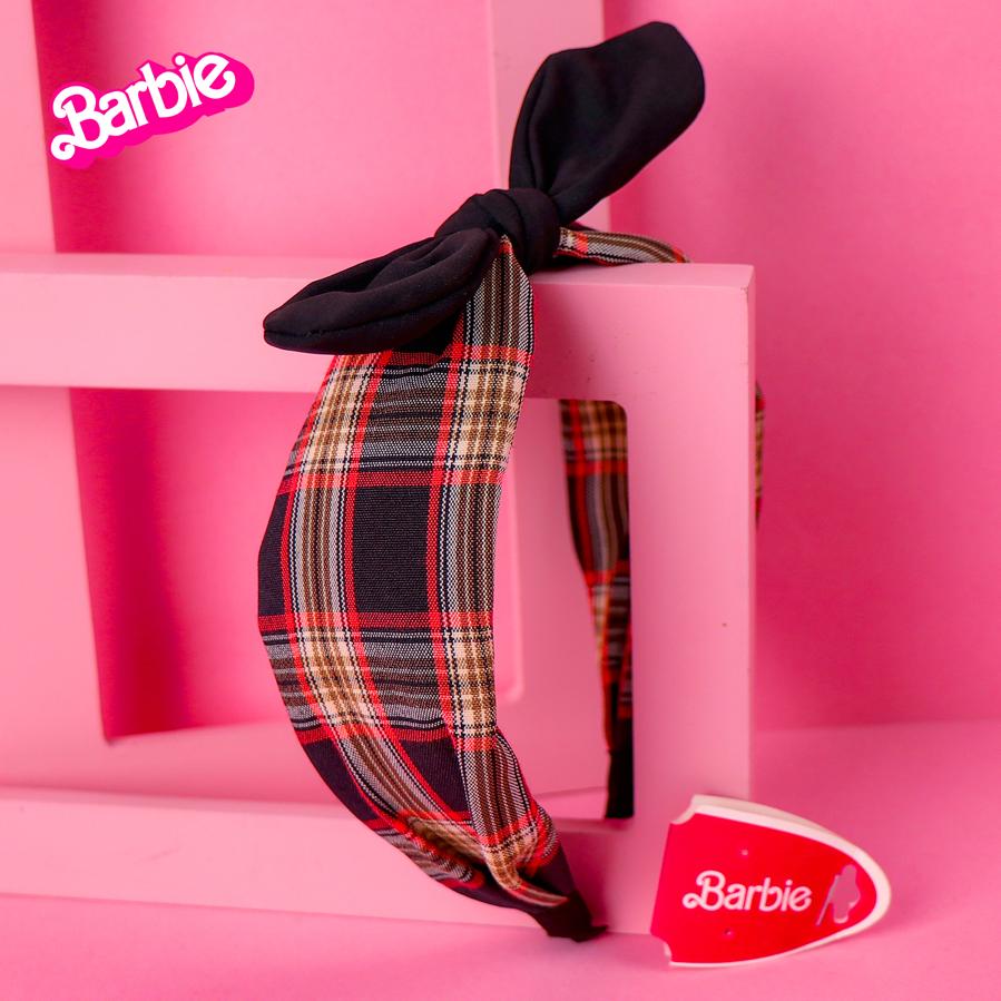 Checked Bow Barbie Hairband