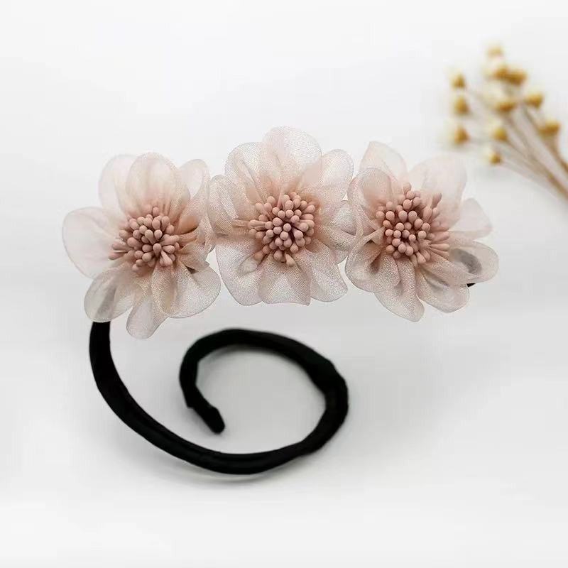 Cute Chiffon Flowers Clip Buns