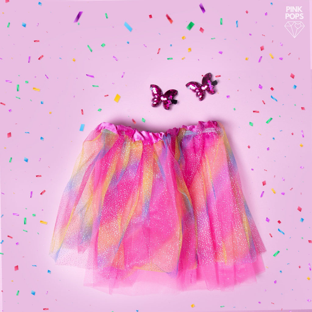 Sparkling Net Skirt For Kids - pinkpops.pk