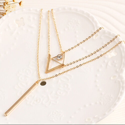 Pyramid Style Straight Necklace Set