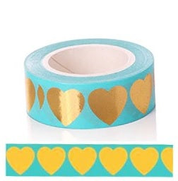 Gold Foil Sky Blue WASHI TAPE