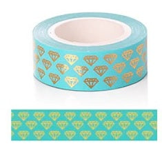 Gold Foil Sky Blue WASHI TAPE