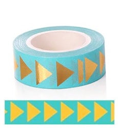 Gold Foil Sky Blue WASHI TAPE