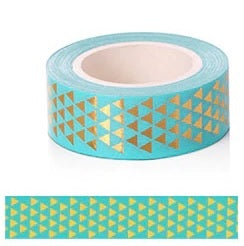 Gold Foil Sky Blue WASHI TAPE