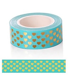 Gold Foil Sky Blue WASHI TAPE