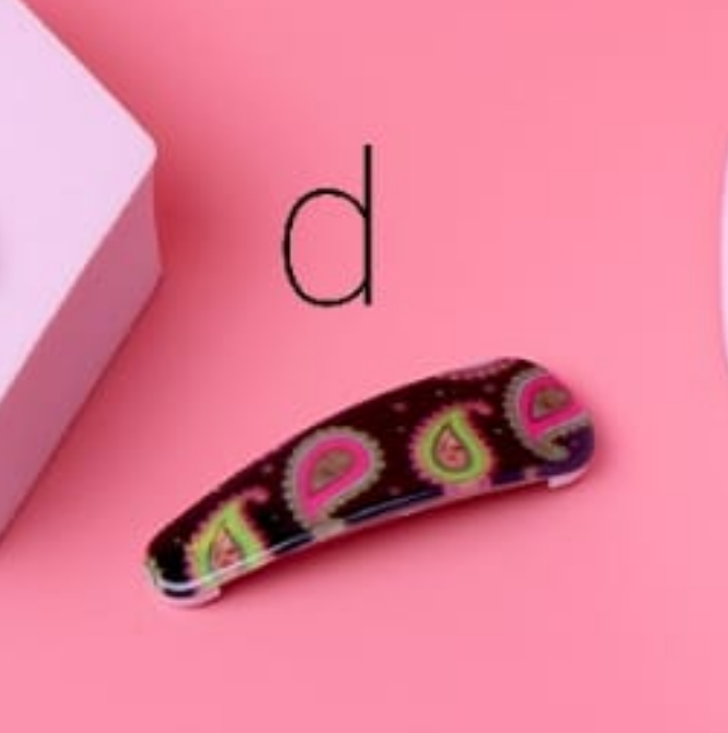 Paisley Designed Hair Clip