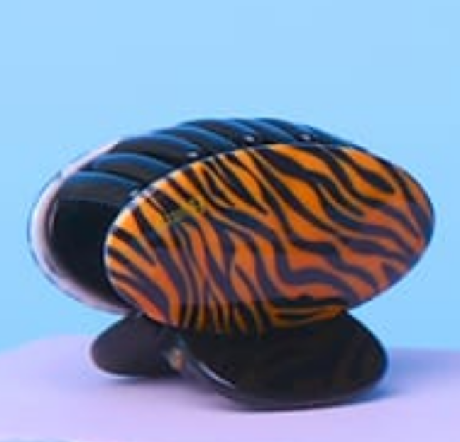 Animal Print Oval Hair Claw