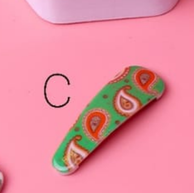 Paisley Designed Hair Clip