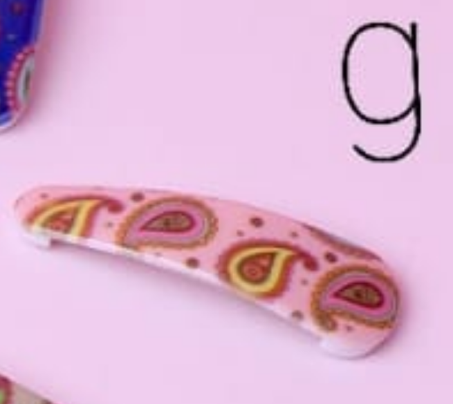 Paisley Designed Hair Clip