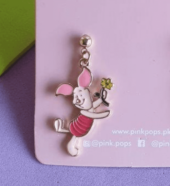 Winnie Piglet Earrings - pinkpops.pk