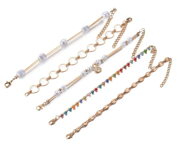 Colorful Beads Bracelet Set of 5