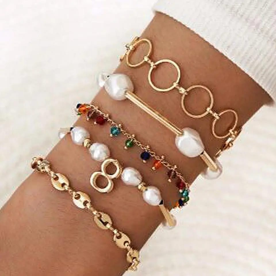 Colorful Beads Bracelet Set of 5