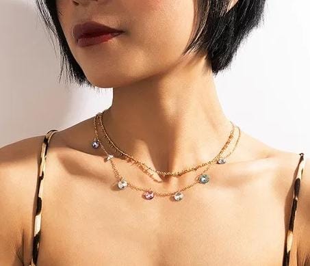 Layered Faux Stone Necklace https://pinkpops.pk/