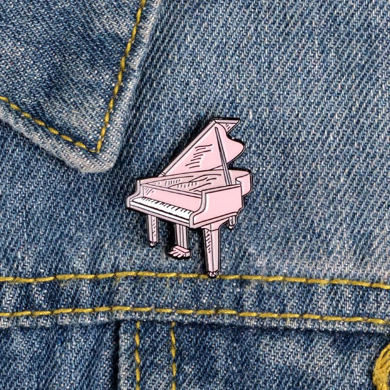 Piano Pink Enamel Pin