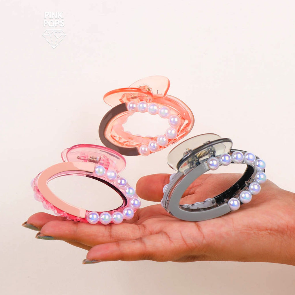 Oval Pearl Hair Grips