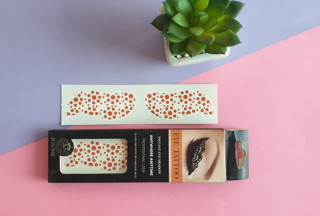 Copper Dotted Temporary Eye Lid Tattoo - pinkpops.pk
