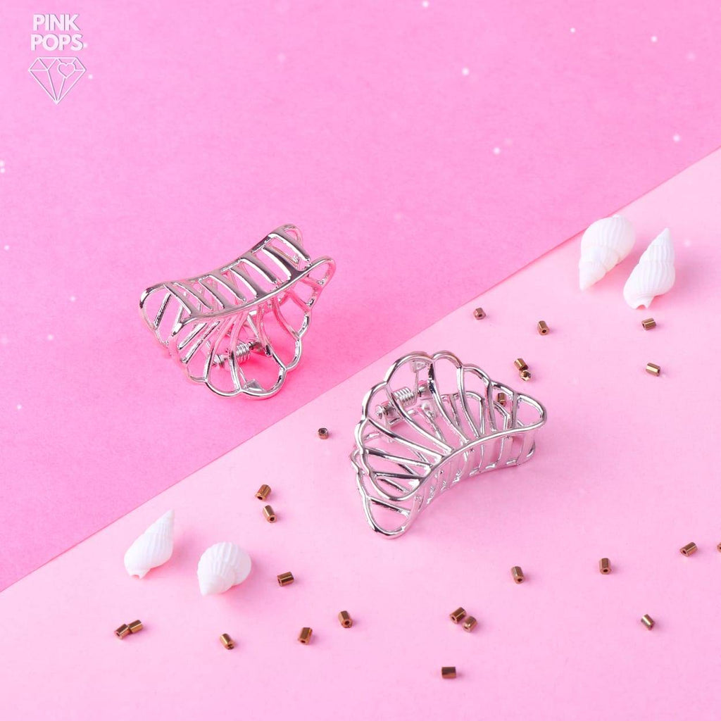 Metal Sea Shell Hair Claw-S - pinkpops.pk