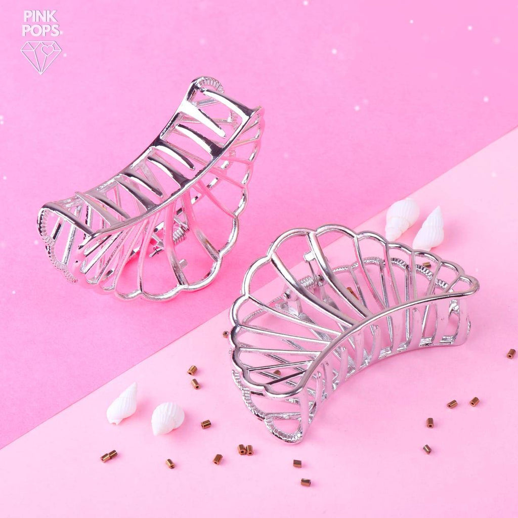 Metal Shell Hair Claws - pinkpops.pk