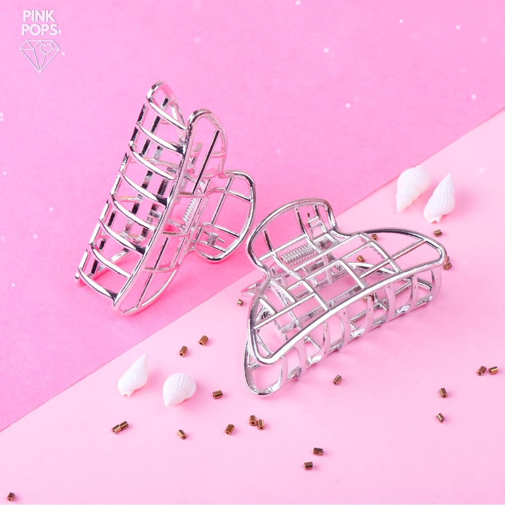 Metal Lined Hair Claw - pinkpops.pk