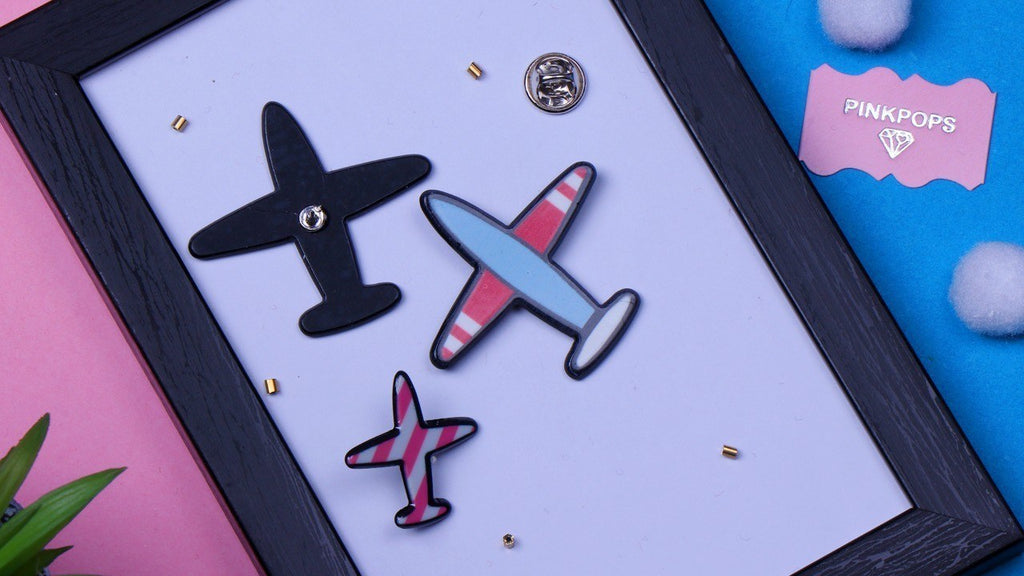 Classic Air Plane Enamel Pin - pinkpops.pk