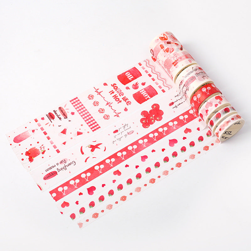 Red Flamingo Love Washi Tape Set