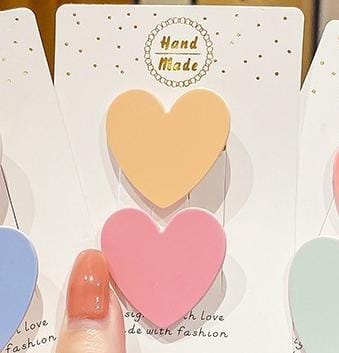 Plain Heart Clip - Pink