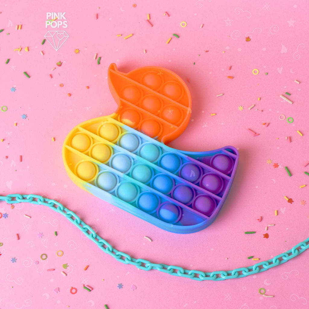 Rainbow Duck Pop It Fidget Toy