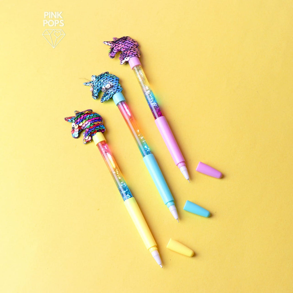 Reversible Sequin Unicorn Gel Pen