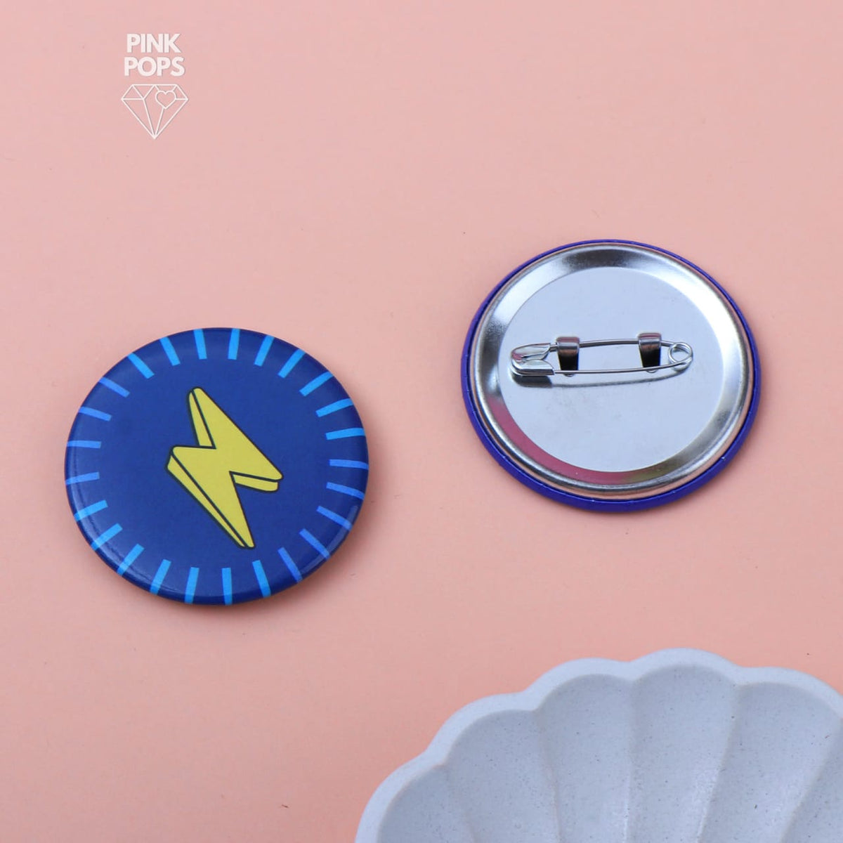 Blue Flash Acrylic Pin – pinkpops.pk