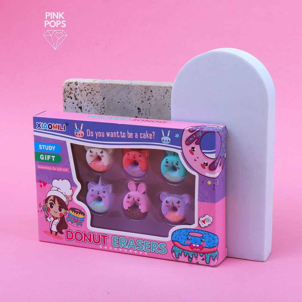 Bouncy Rabbit Donut Eraser Set