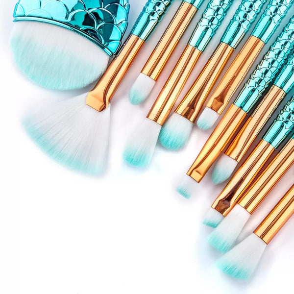 Attractive Mermaid Makeup Brush Set