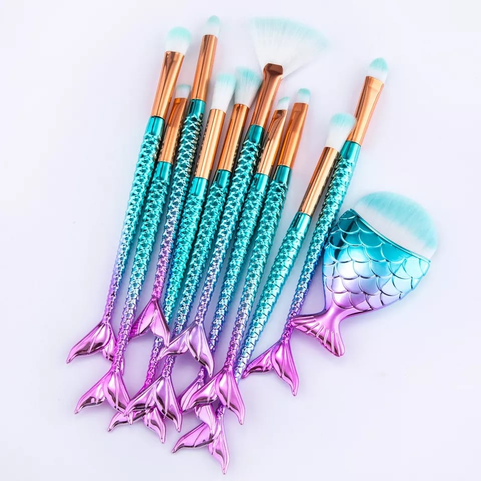 Attractive Mermaid Makeup Brush Set