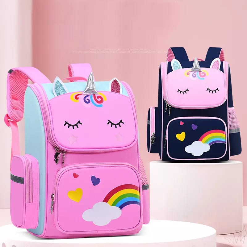Pink Sleeping Unicorn Backpack https://pinkpops.pk/