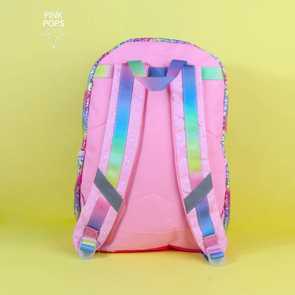 Reversible Sequin Smile Backpack