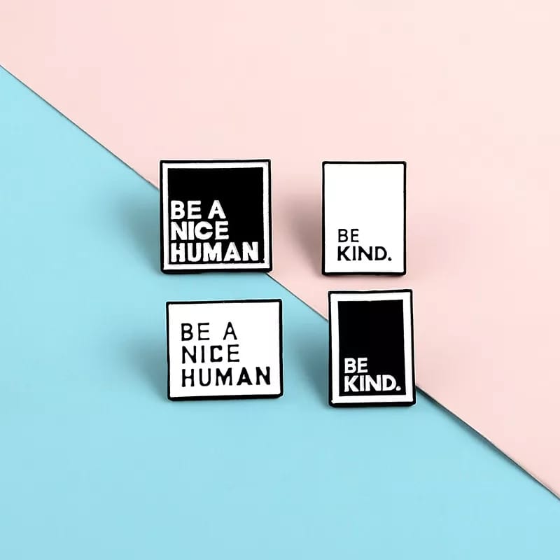 Black & White Enamel Pins