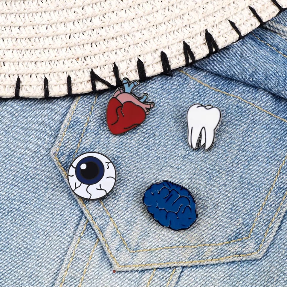 Brain & Heart Enamel Pin