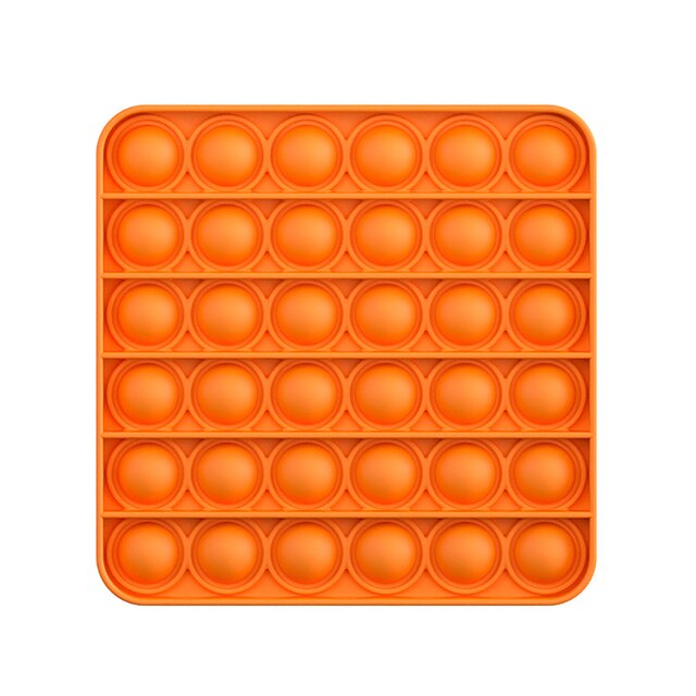 Pop IT Orange Push Poppers Fidget Toy – Square