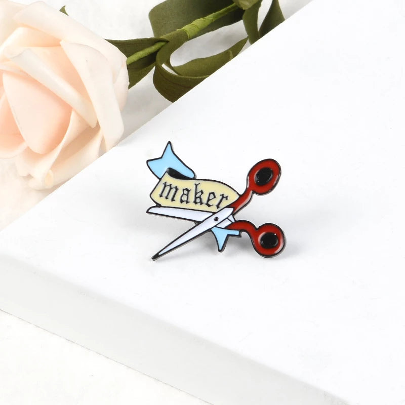 Scissors Enamel Pin